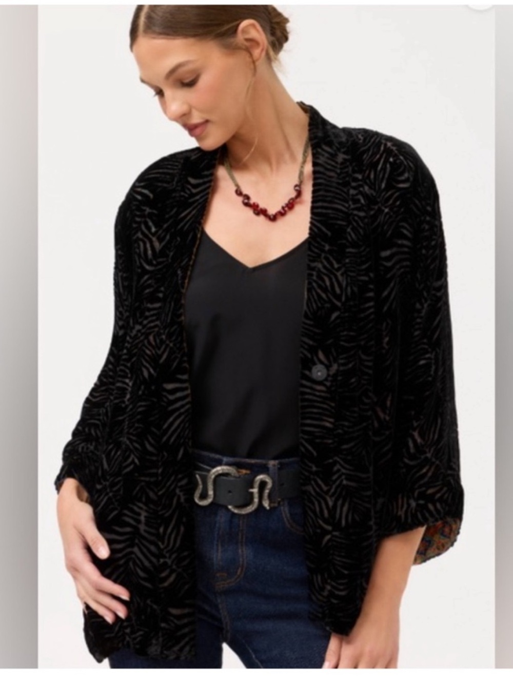NWT JOHNNY WAS MERHAWI KIMONO JACKET - Picture 4 of 10